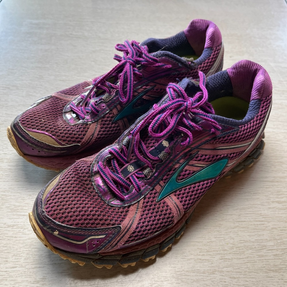 Brooks Adrenaline ASR 12 Trail Running Shoes Womens US 9.5B Purple 1201901B569